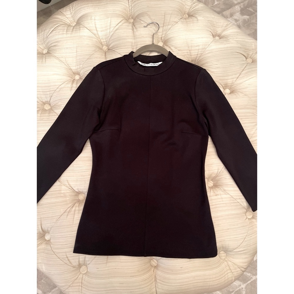 New Girl with Curves Mock Neck 3/4 Length Sleeves Top
